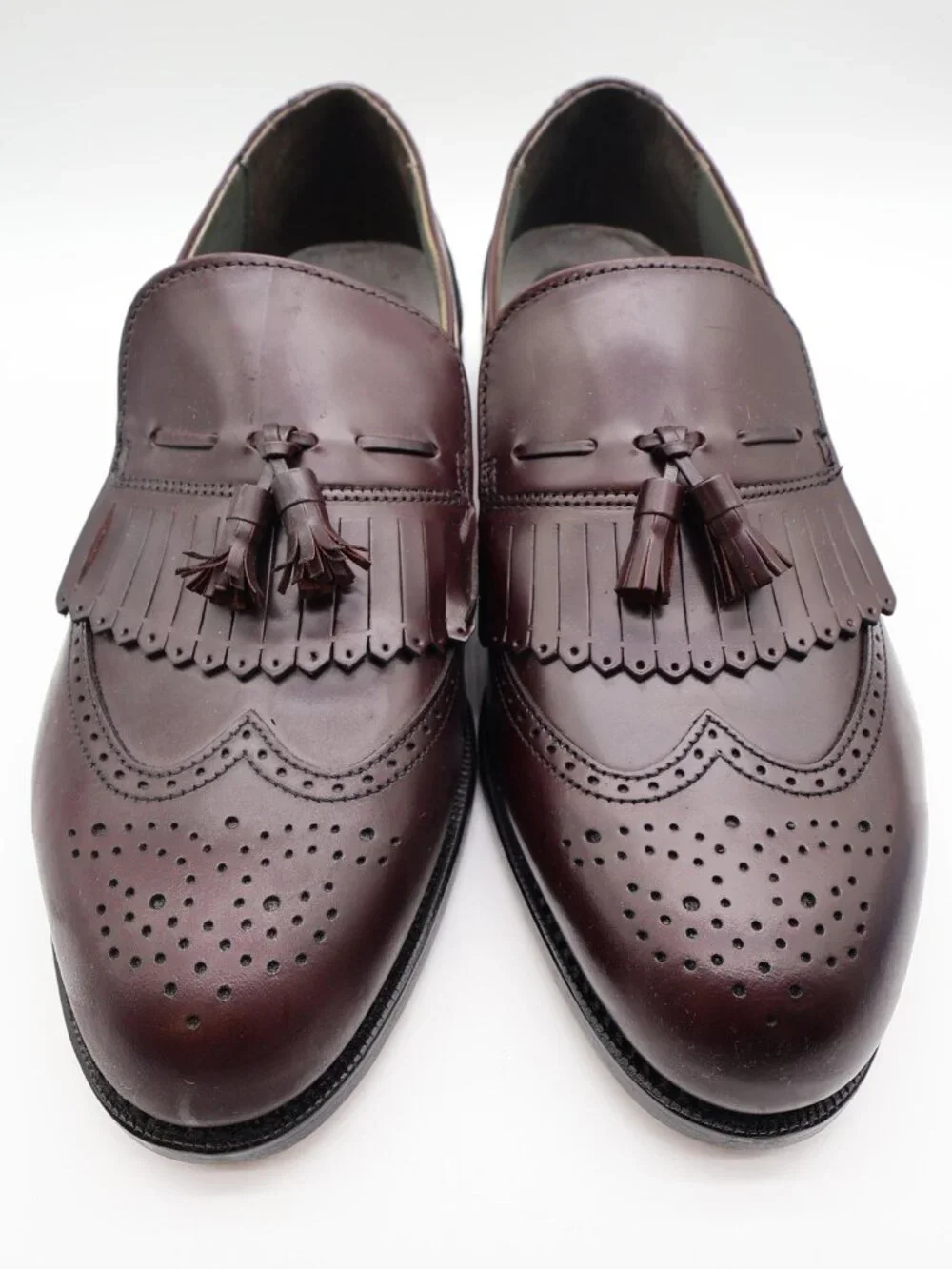 Dexter Brent Tassel Loafers Mens 12 2W Burgundy Leather Comfort Classic